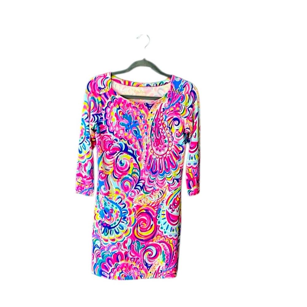 Lilly Pulitzer, classic vibrant artsy dress…Sz S… excellent condition
